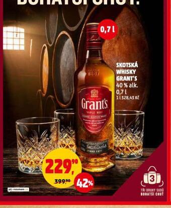 Penny Market Skotská whisky grant's nabídka