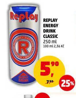 Penny Market Replay energy drink classic nabídka