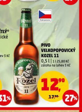 Penny Market Pivo velkopopovický kozel nabídka