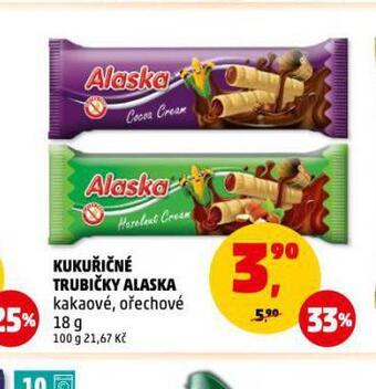 Penny Market Kukuřičné trubičky alaska nabídka