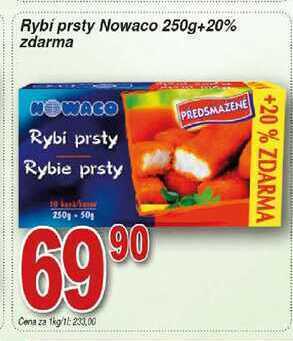 Nowaco rybí prsty 250g+20% zdarma