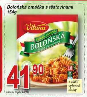 Hruška Vitana boloňská omáčka s těstovinami 154g nabídka
