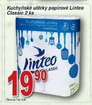 Hruška Linteo classic kuchyňské utěrky papírové 2 ks nabídka