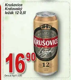 Hruška Krušovice královský ležák 12 plech 0,5l nabídka