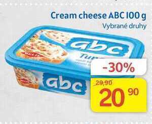 Kubík potraviny Abc cream cheese 100 g nabídka