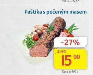 Kubík potraviny Paštika s pečeným masem 100 g nabídka