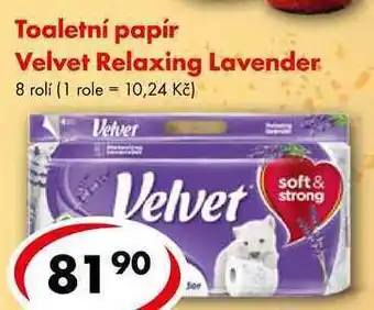 CBA Toaletní papír velvet relaxing lavender, 8 rolí nabídka