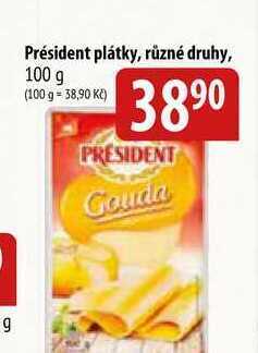 Bala Président plátky, různé druhy, 100 g nabídka