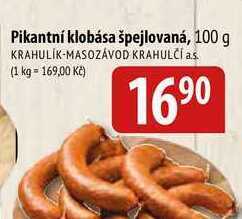 Bala Pikantní klobása špejlovaná, 100 g nabídka