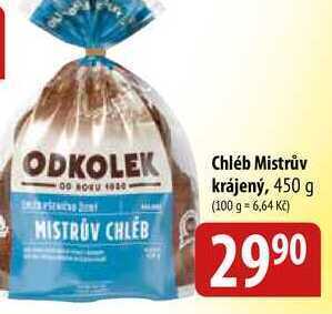Bala Chléb mistrův krájený, 450 g nabídka