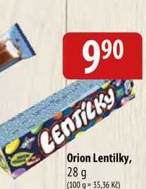 Bala Orion lentilky, 28 g nabídka
