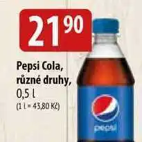Pepsi cola, různé druhy, 0,5l