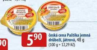 Bala Česká cena paštika jemná drůbeží, játrová, 48 g nabídka