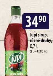 Bala Jupí sirup, různé druhy, 0,7l nabídka