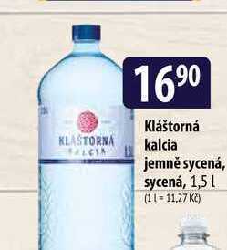 Kláštorná kalcia jemně sycená, sycená, 1,5l