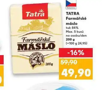 Kaufland Tatra farmářské máslo nabídka