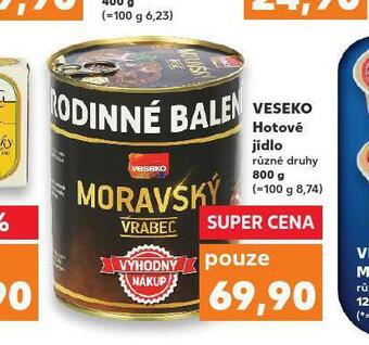 Kaufland Veseko hotové jídlo nabídka