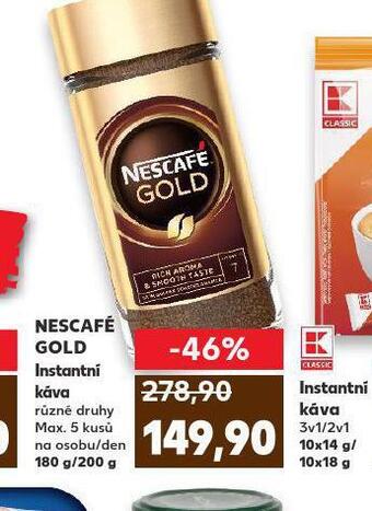 Kaufland Nescafé gold instantní káva nabídka