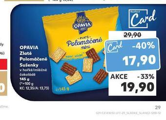 Kaufland Opavia zlaté polomáčené sušenky nabídka
