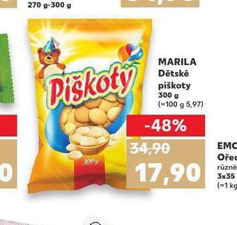 Kaufland Marila dětské piškoty nabídka