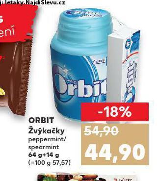 Kaufland Orbit žvýkačky nabídka