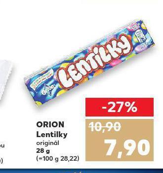 Kaufland Orion lentilky nabídka