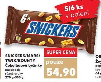 Kaufland Snickers / mars / twix / bounty nabídka