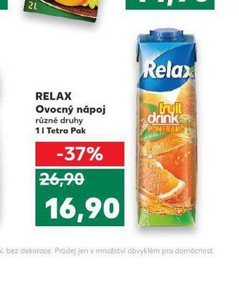 Kaufland Relax ovocný nápoj nabídka