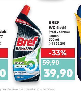 Kaufland Bref wc čistič nabídka