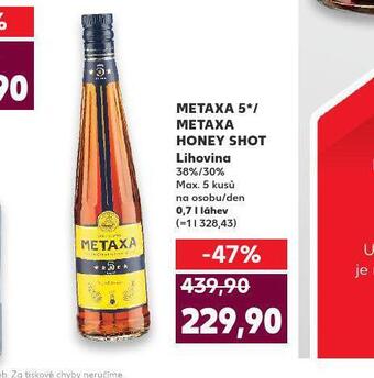 Kaufland Metaxa honey shot nabídka