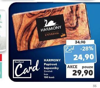 Kaufland Harmony papírové kapesníky nabídka
