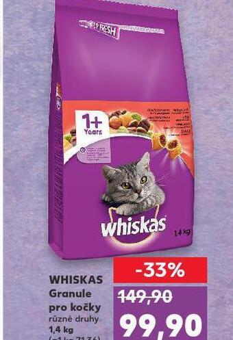 Kaufland Whiskas granule pro kočky nabídka