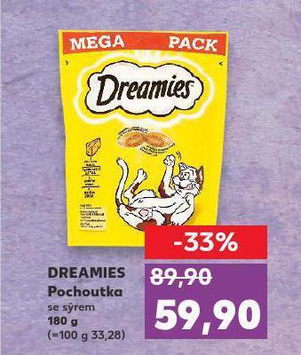 Kaufland Dreamies pochoutka pro kočky nabídka