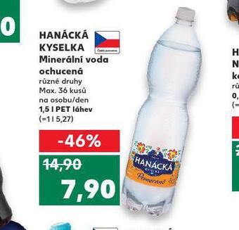 Kaufland Hanácká kyselka ochucená nabídka