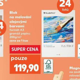 Kaufland Blok na malování olejovými barvami nabídka