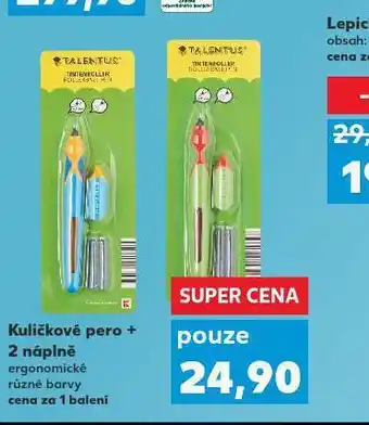 Kaufland Kuličkové pero + 2 náplně nabídka