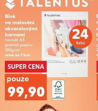 Kaufland Blok na malování akvarelovými barvami nabídka