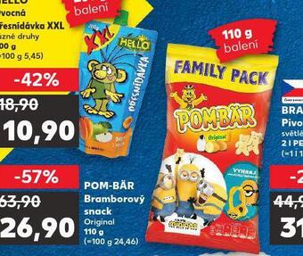 Kaufland Pom bär bramborový snack nabídka