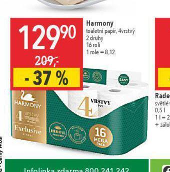 Globus Harmony toaletní papír nabídka