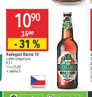 Globus Pivo radegast rázná 10 nabídka