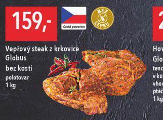 Globus Vepřový steak z krkovice nabídka