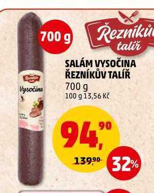 Penny Market Salám vysočina řezníkův talíř, 700 g nabídka
