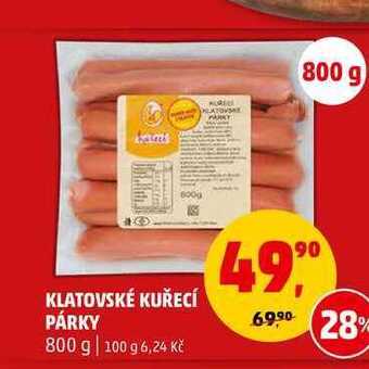 Penny Market Klatovské kuřecí párky, 800 g nabídka