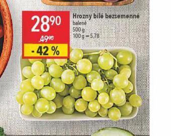 Globus Hrozny bílé bezsemenné nabídka