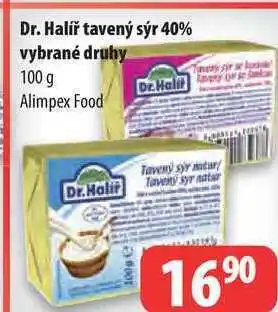 Partner Maloobchodní síť Dr. halíř tavený sýr 40% vybrané druhy 100 g nabídka