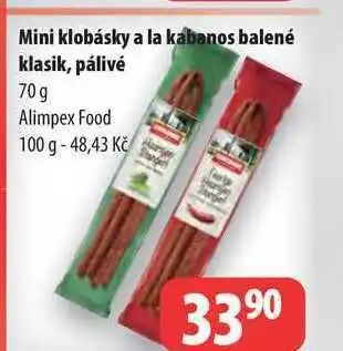 Mini klobásky a la kabanos balené klasik, pálivé 70 g