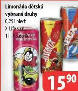 Partner Maloobchodní síť Limonáda dětská vybrané druhy 0,25l nabídka