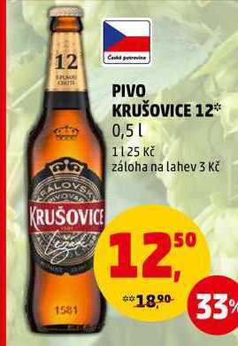 Penny Market Pivo krušovice 12, 0,5 l nabídka