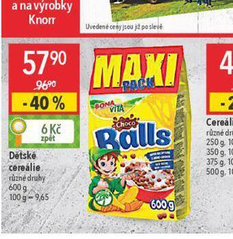 Globus Dětské cereálie nabídka