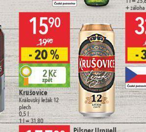 Globus Pivo krušovice 12 královský ležák nabídka
